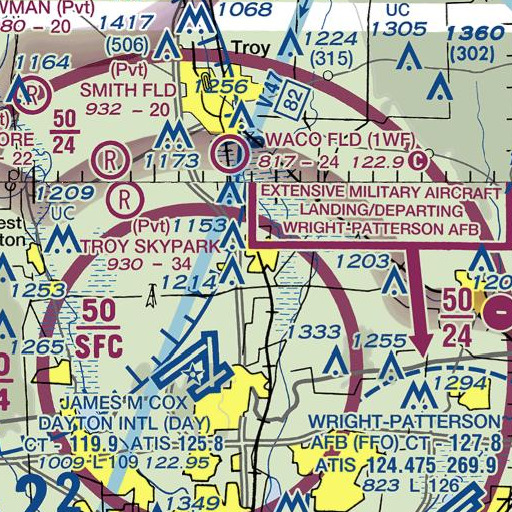 FAA VFR chart of School Number 2 (historical), OH