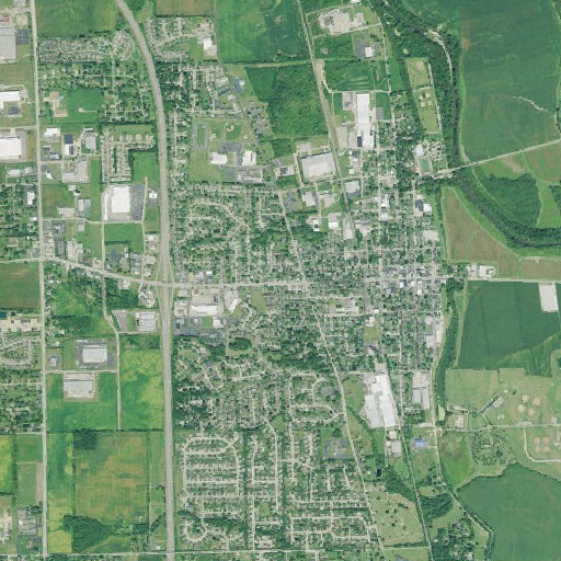 Aerial imagery of School Number 2 (historical), OH
