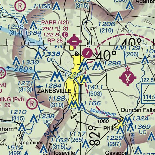 FAA VFR chart of John McIntire Public Library, OH