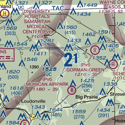 FAA VFR chart of Lakefork School (historical), OH