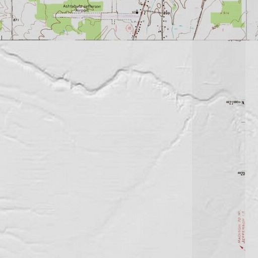 USGS 24K topo map of Ashtabula County Courthouse, OH