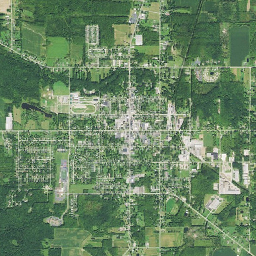 Aerial imagery of Ashtabula County Courthouse, OH