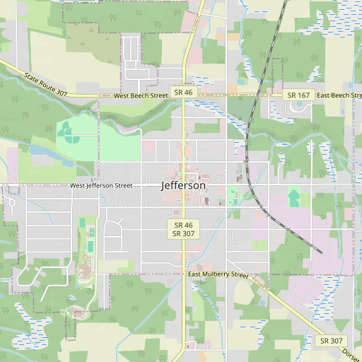 OpenStreetMap map of Ashtabula County Courthouse, OH
