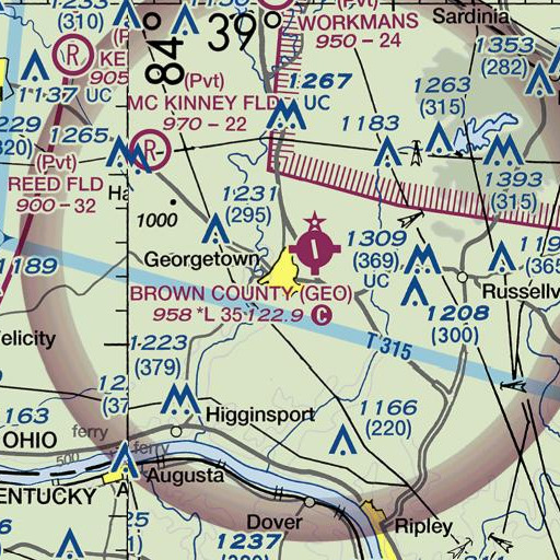 FAA VFR chart of Georgetown Historic District, OH