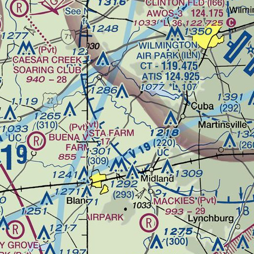 FAA VFR chart of Pansy School (historical), OH