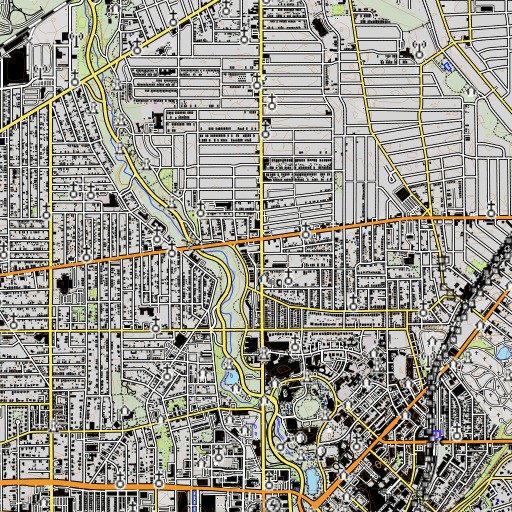 OpenTopoMap map of Doan School, OH