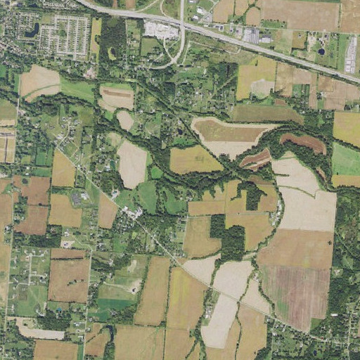 Aerial imagery of Loucks Covered Bridge, OH