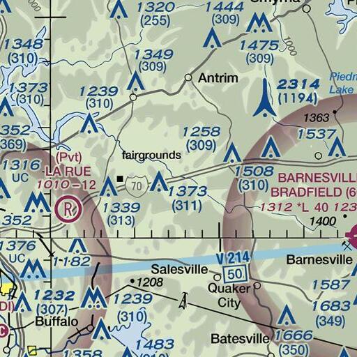 FAA VFR chart of S Bridge, OH