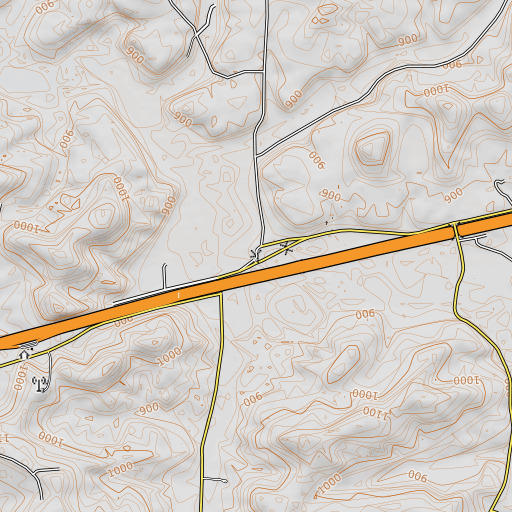 OpenTopoMap map of S Bridge, OH