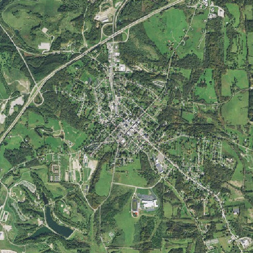 Aerial imagery of Harrison County Courthouse, OH