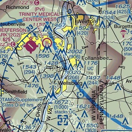 FAA VFR chart of Central Public School, OH