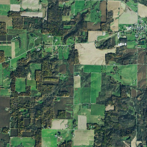 Aerial imagery of Mill Road Bowstring Bridge, OH