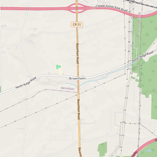 OpenStreetMap map of Brownhelm Historic District, OH