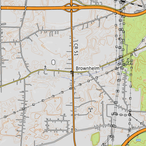 OpenTopoMap map of Brownhelm Historic District, OH