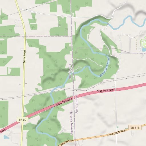 OpenStreetMap map of Dean Road Bridge, OH