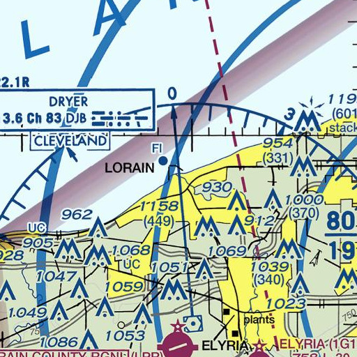 FAA VFR chart of Lorain City Hall, OH