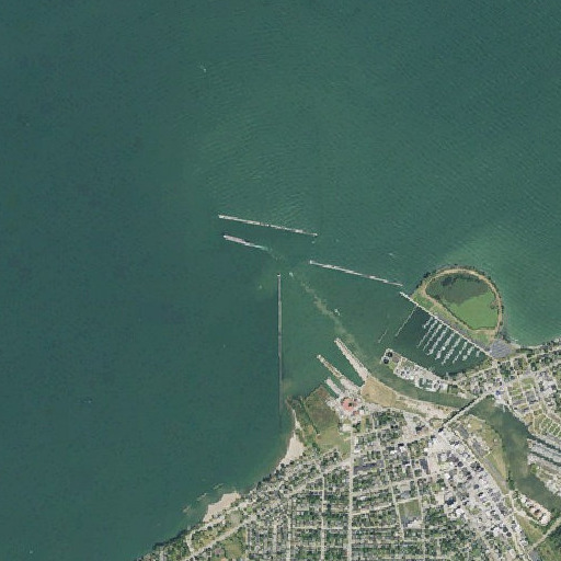 Aerial imagery of Lorain Lighthouse, OH