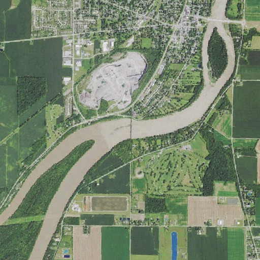 Aerial imagery of Interurban Bridge, OH