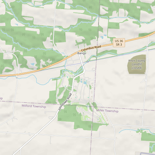 OpenStreetMap map of County Cemetery, OH
