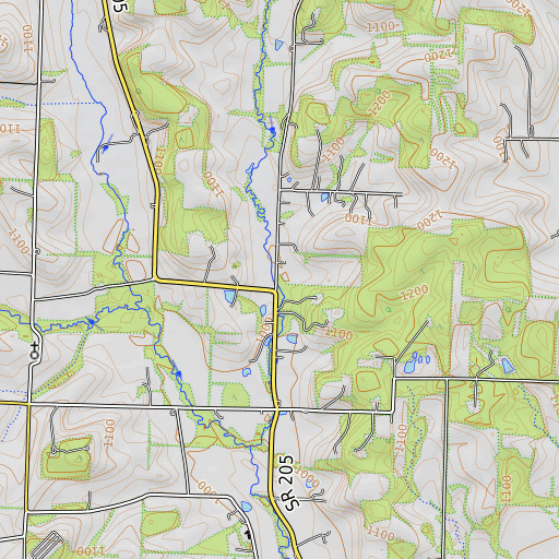 OpenTopoMap map of School Number 2 (historical), OH