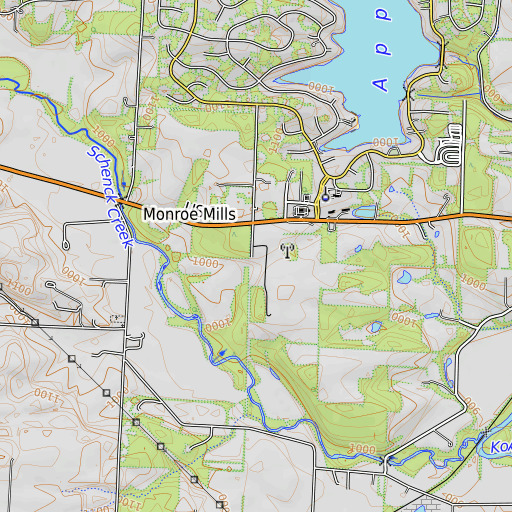 OpenTopoMap map of School Number 2 (historical), OH