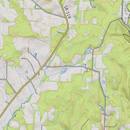 OpenTopoMap map of School Number 2 (historical), OH
