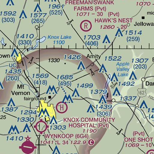 FAA VFR chart of School Number 3 (historical), OH
