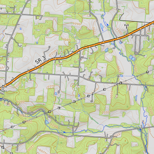 OpenTopoMap map of School Number 3 (historical), OH