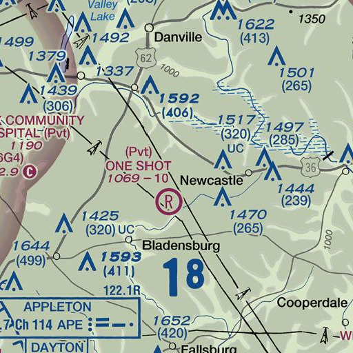 FAA VFR chart of School Number 4 (historical), OH