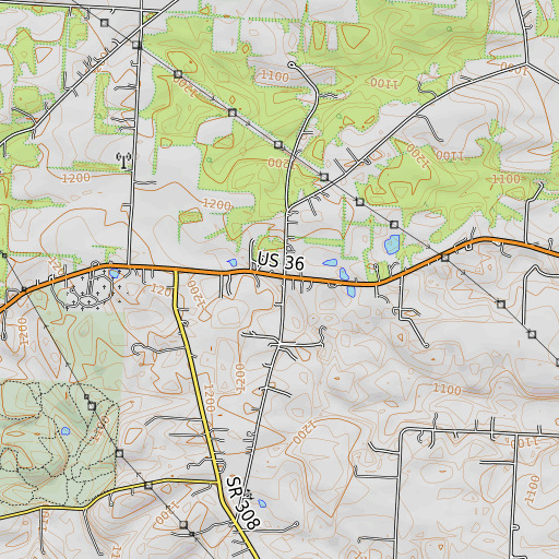 OpenTopoMap map of School Number 5 (historical), OH