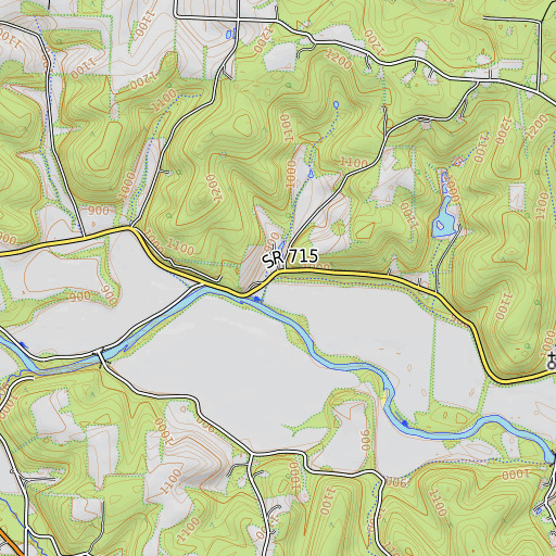 OpenTopoMap map of School Number 7 (historical), OH