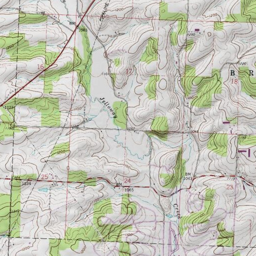 USGS 24K topo map of School Number 7 (historical), OH