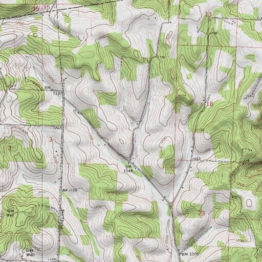 USGS 24K topo map of School Number 8 (historical), OH