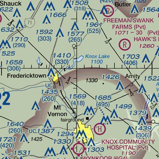 FAA VFR chart of Spring Farm (historical), OH
