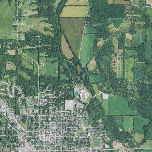 Aerial imagery of Pughs Mill Covered Bridge, OH