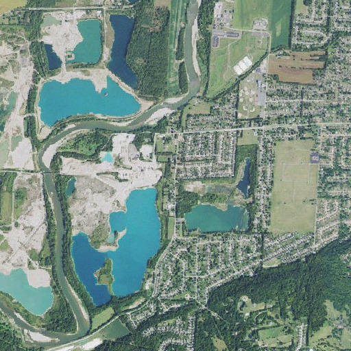 Aerial imagery of School Number 9 (historical), OH