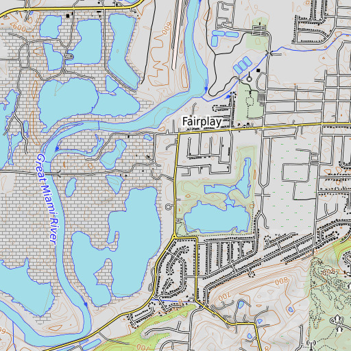 OpenTopoMap map of School Number 9 (historical), OH