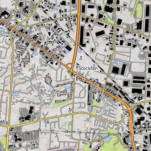 OpenTopoMap map of School Number 1 (historical), OH