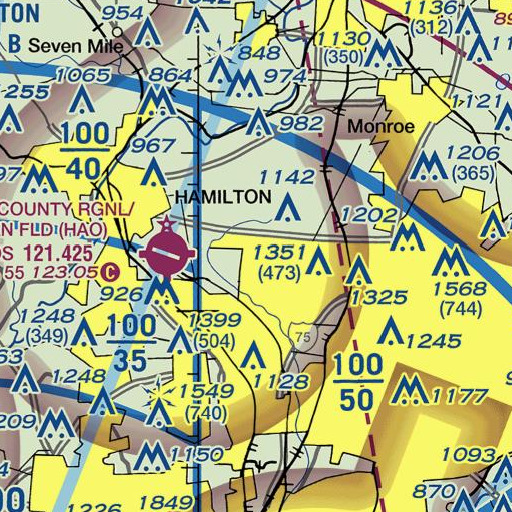 FAA VFR chart of School Number 6 (historical), OH