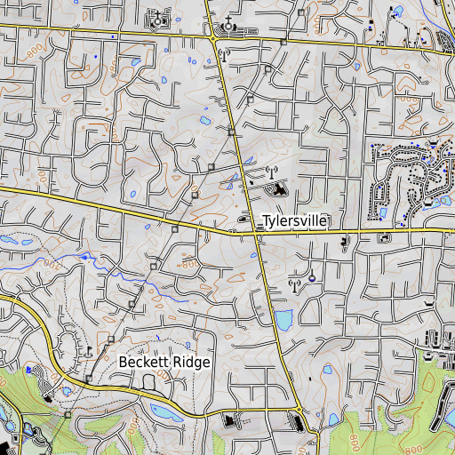 OpenTopoMap map of School Number 4 (historical), OH