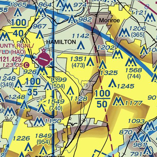FAA VFR chart of School Number 9 (historical), OH
