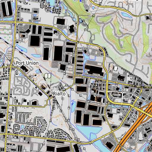 OpenTopoMap map of School Number 9 (historical), OH