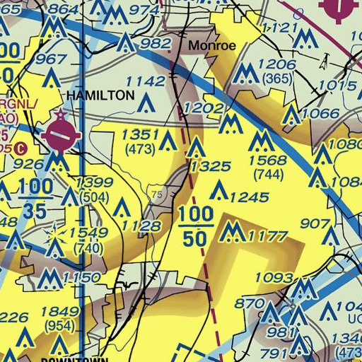 FAA VFR chart of School Number 3 (historical), OH