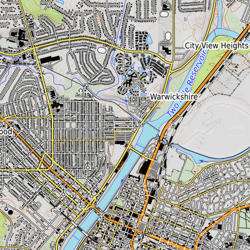 OpenTopoMap map of River View, OH