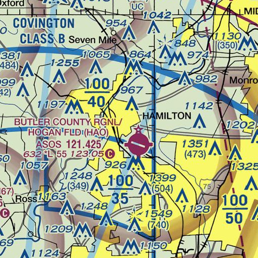 FAA VFR chart of School Number 4 (historical), OH
