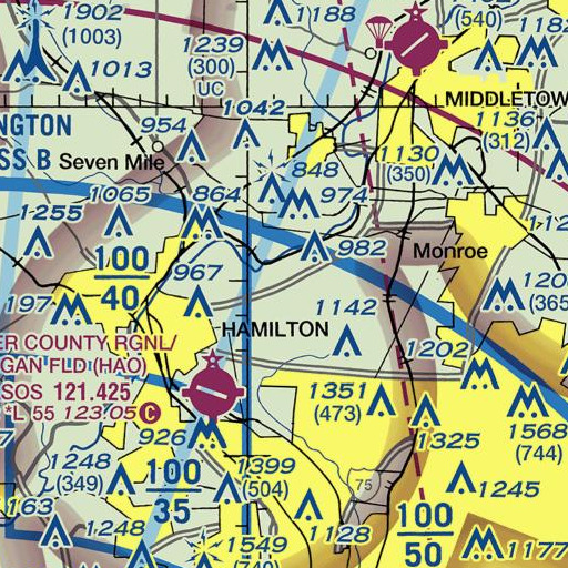 FAA VFR chart of School Number 12 (historical), OH