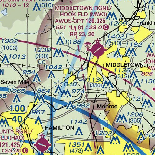 FAA VFR chart of Balls Ferry (historical), OH