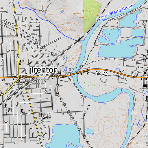 OpenTopoMap map of Balls Ferry (historical), OH
