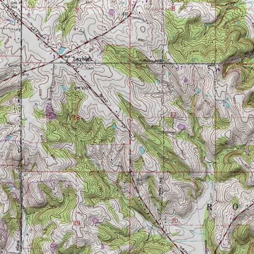 USGS 24K topo map of School Number 5 (historical), OH