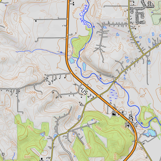OpenTopoMap map of School Number 6 (historical), OH